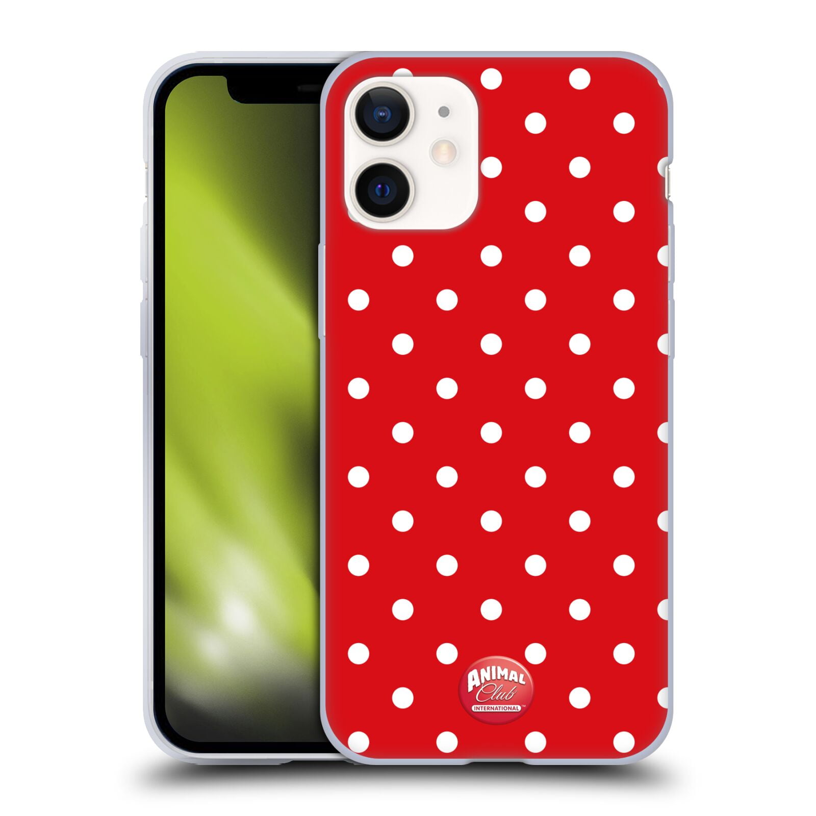 Head Case Designs Officially Licensed Animal Club International Patterns Polka Dots Red Soft Gel Case Compatible with Apple iPhone 12 Mini