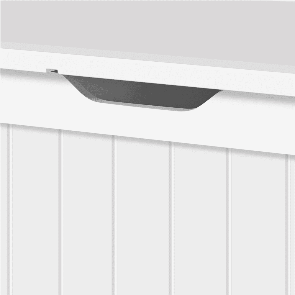Renwick Wooden Cat Litter Box with Divider, White