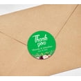 thumbnail image 3 of Darling Souvenir Round 45 Pieces Peony Floral Thank You Stickers Personalized Bride Groom Names And Date Envelope Seals-Green, 3 of 4