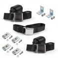 thumbnail image 1 of Airplane 2 Point Black Retractable Bench Seat Belt Kit with Bracketry & 3 Belts for 1962-1965 Chevy II, 1 of 1