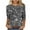 #208-Dark Gray, variant on Sequin Top for Women, Sparkling Three-Quarter Sleeve Pullover with Crew Neck, Casual Glam Shirt