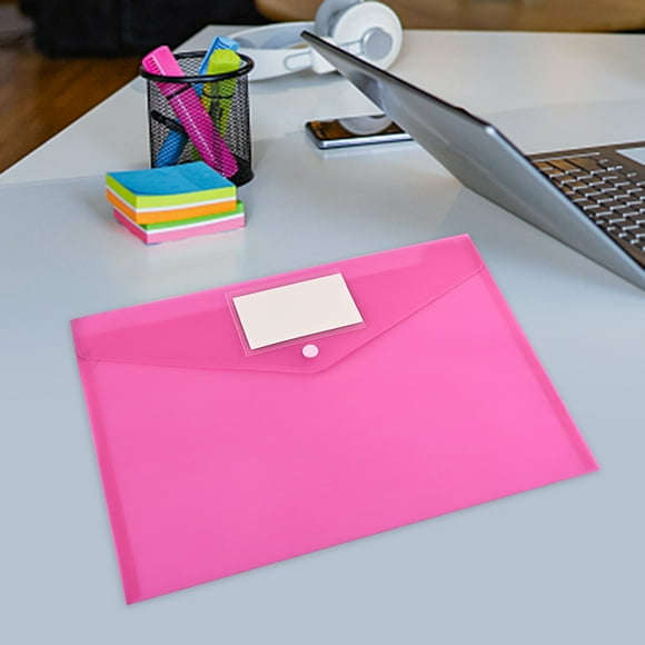 &Craft&Stationery Titre de Produit A4 Sac de Documents PP Coloré pour Dossiers et Organisation de Papeterie