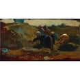 thumbnail image 2 of Winslow Homer 24x15 Black Ornate Framed Double Matted Museum Art Print Titled: Women Working in a Field (1867), 2 of 5