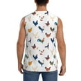 thumbnail image 4 of Goofa Various Rooster Printed Men's Sleeveless T-Shirt - Athletic Gym Workout Tank Top for Men - Moisture-Wicking, UPF 30+ Quick-Dry Muscle Tee-3X-Large, 4 of 8