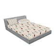 thumbnail image 2 of Ambesonne Golf Fitted Sheet & Pillow Sham Set, Club and Ball Sport Themed, Calking, Multicolor, 2 of 2