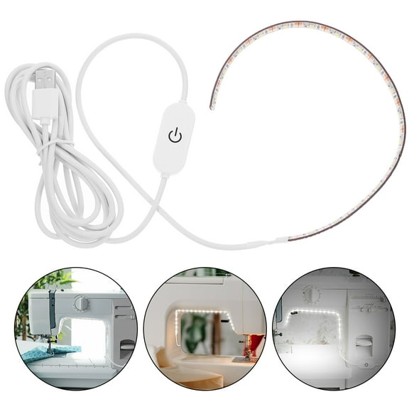 Squalise 2 Meters 5V USB 6500K Cold White Light Sewing Machine Lighting Portable Self-adhesive Light Strip