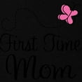 thumbnail image 2 of CafePress - First Time Mom Pink Butterfly - Maternity Dark T-Shirt, 2 of 3