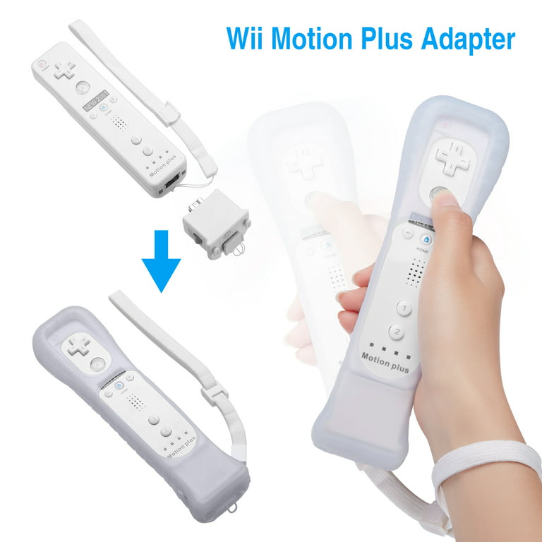 Game Remote Motion Plus Sensor for Nintendo Wii Remote Controller with  Adapter and Silicone Case 