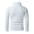 thumbnail image 6 of ZUKMRJPC Men's Turtleneck Sweater Long Sleeve Fashion Designed Button Slim Fit Pullover Sweater Casual Solid Color Knit Shawl Collar Tops, 6 of 7