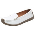 thumbnail image 6 of Penny Loafers for Women Thick Soft Sole Nonslip Driving Shoes Comfortable Casual Slip on Walking Shoes Moccasins White Size 7, 6 of 7
