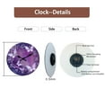 thumbnail image 5 of Purple Wall Clock for Girls Bedroom 14 Inch Butterfly Wall Clocks Battery Operated Silent Round Glass Wall Clock, 5 of 7
