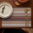 thumbnail image 5 of Brown Boho Geometric Triangles and Rhombuses Pattern Summer Placemats Table Placemats Set Of 4-Linen Kitchen Washable Placemats Table Mats 11.8"x17.7" Non-Slip Heat Resistant, 5 of 6