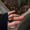 thumbnail image 4 of AOOOWER Unique Brown Resin Ring Jewelry Trendy Brown Resin Ring Crafted For Individualistic Style And Simplistic Elegances, 4 of 10