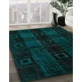 thumbnail image 2 of Ahgly Company Indoor Rectangle Abstract Teal Green Abstract Area Rugs, 6' x 9', 2 of 6