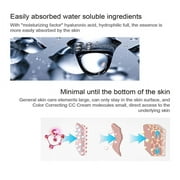 CC Cream with Centella Asiatica, Color Correcting CC Cream Lightweight Skin Perfector Tinted Moisturiser, Full Coverage Invisible Pores Face Concealer Makeup CC Cream Light with SPF 25 (Light*1 PCS)