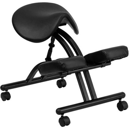 flash furniture ergonomic kneeling chair with saddle seat, black flash furniture ergonomic kneeling chair with saddle seat, black