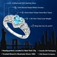 thumbnail image 3 of Gem Stone King 925 Sterling Silver Swiss Blue Topaz Ring for Women (1.38 Cttw, Heart Shape 6MM, Gemstone Birthstone, Available in Size 5, 6, 7, 8, 9), 3 of 6