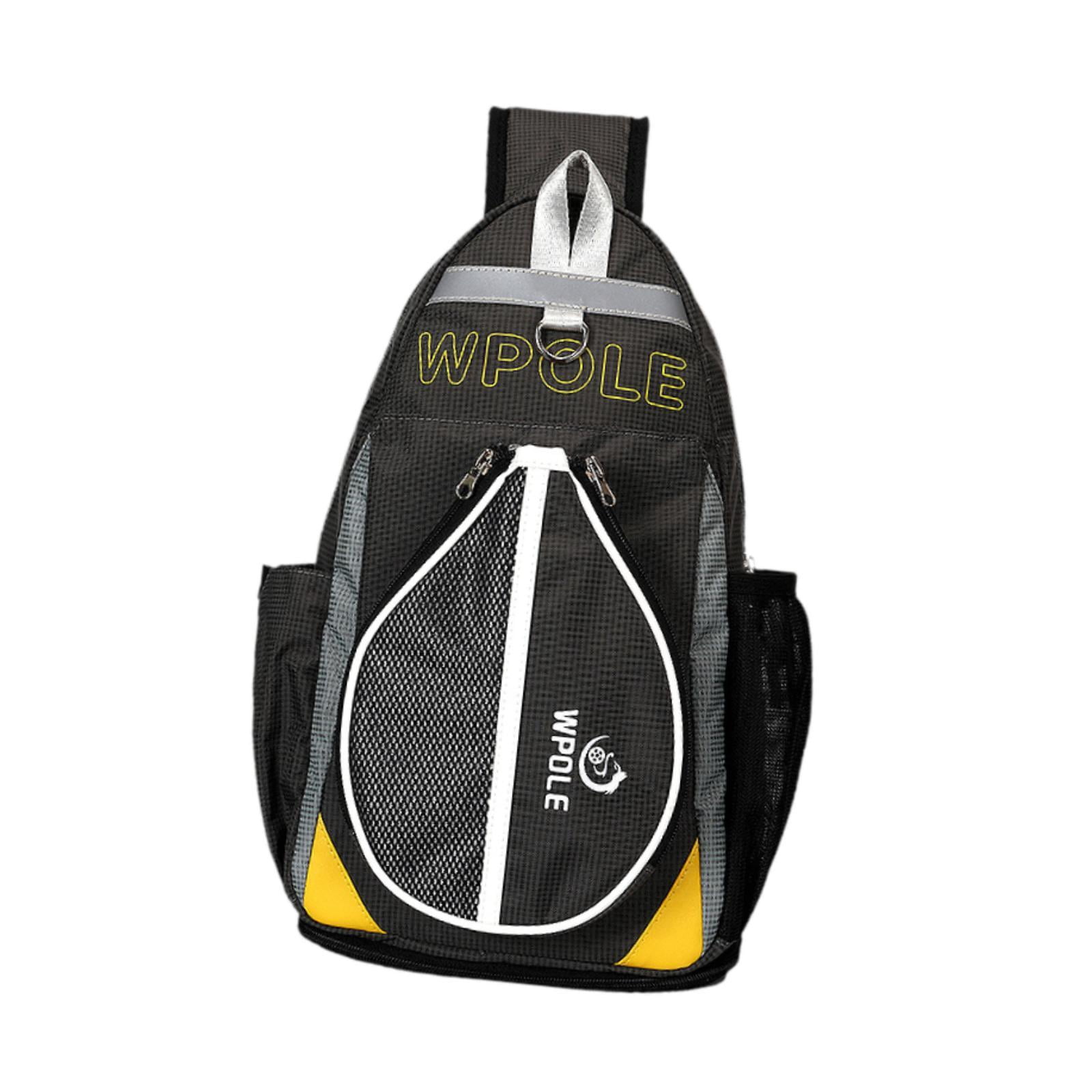 Baoblaze Table Tennis Bag Carrier Leisure Chest Bag for Tennis Racket Beginner Travel Large Grey