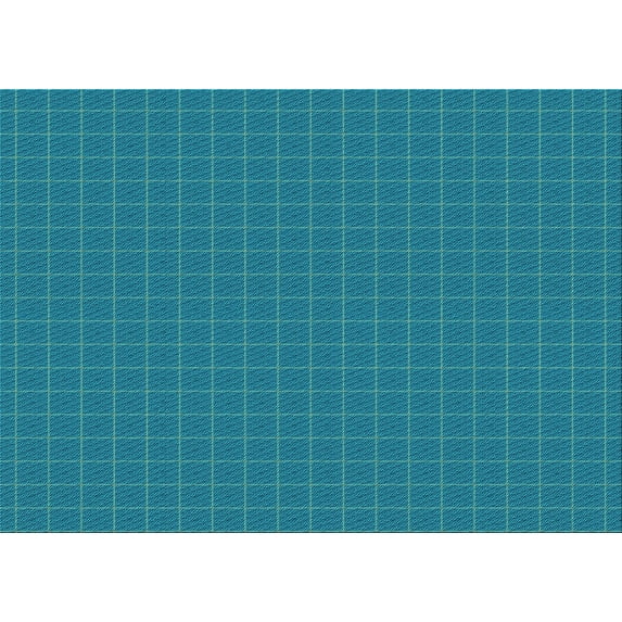 Ahgly Company Indoor Rectangle Patterned Blue Eyes Blue Area Rugs, 2' x 5'