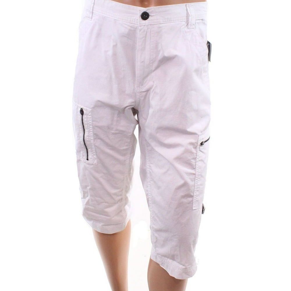 all white cargo shorts