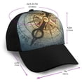 thumbnail image 2 of Yiaed Vintage Compass Print Baseball Cap Dad Hat Polo Style Plain Blank Adjustable Size, 2 of 5