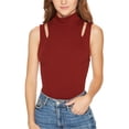 thumbnail image 1 of Free People Womens Nothing But Rib Bodysuit Jumpsuit Pajama, Red, Medium, 1 of 1