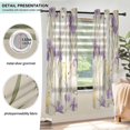 thumbnail image 3 of Yayeee Window Curtains Light Filtering 63"x52" Grommet Panel Pair Home Living Room Decor, Purple Floral Rabbit, 3 of 7