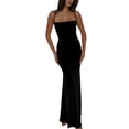 thumbnail image 1 of Faithtur Robe Longue Moulante pour Femmes Bretelles Spaghetti Col Carré Robe Midi Dos Nu Robe de Soirée, 1 of 9