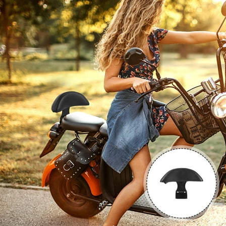 Niceauty Electric Bike Back Seat Motorcycle Backrest Support Sponge Black 1Set