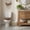 Milky White, variant on Grey Scalloped Plastic Wicker Toilet Paper Storage Basket