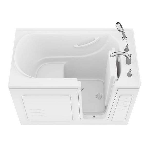 Value Series 30 in. x 53 in. Right Drain Quick Fill Walk-In Soaking Tub in White