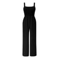 thumbnail image 5 of YFELWZ Combinaisons Sans Manches pour Femmes Grande Taille Petite Régulière T-Shirt Décontracté Ample Noir S, 5 of 5
