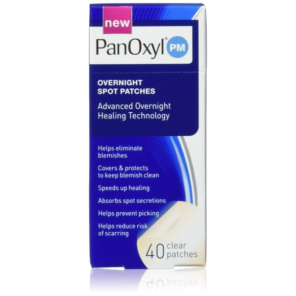Spot Patches PanOxyl Pm Overnight con hidrocoloide, 40 unidades, x3