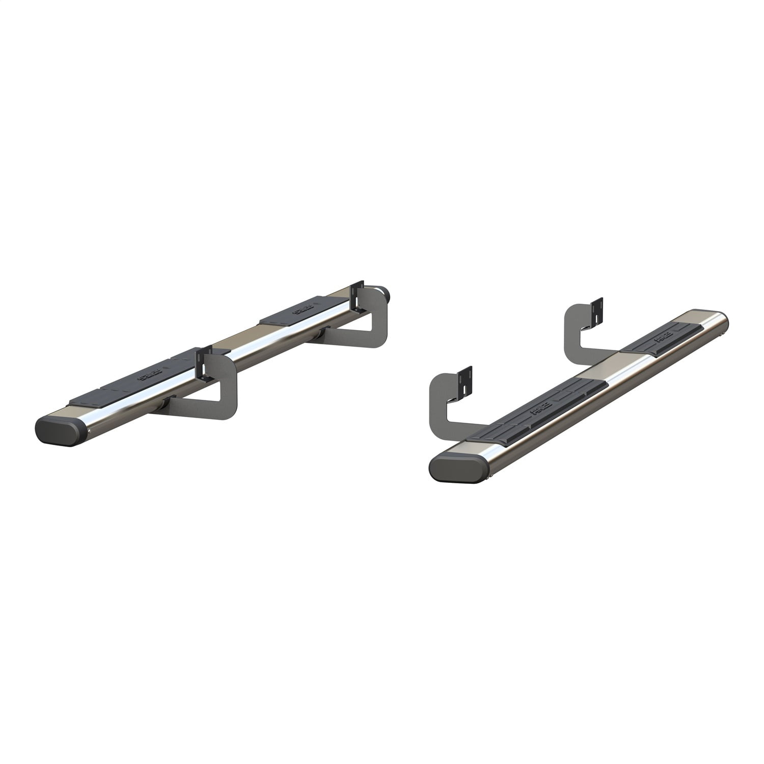 Aries 4445014 Oval Nerf Bars 6 Inch Black Powder-Coated Aluminum