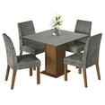 thumbnail image 1 of Juego de Comedor Mesa con 4 Sillas Madesa Karina Marrón/Gris/Plata, 1 of 8