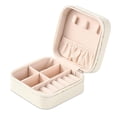 thumbnail image 2 of Travel Jewelry Case, Mini Portable Jewelry Travel Boxes, Small Jewelry Organizer for Rings, Earrings, Pendants, Watches, Necklaces, Lipsticks Organizer Storage Holder Case (White), 2 of 8