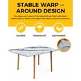 thumbnail image 2 of Marble White Rectangle Tablecloth, Waterproof Elastic Fitted Table Covers for 3 Foot Tables, 24x36inch Decorative Tablecloths for Picnic, Camping, Indoor, Outdoor, Modern Abstract Art Ink Painting, 2 of 6