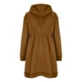 thumbnail image 3 of Hfnxid Long Hoodies for Women Zip Up Tunic Hooded Sweatshirts Lightweight Drawstring Waist Hoodie Jackets Fall Casual Coat with Pockets, 3 of 4