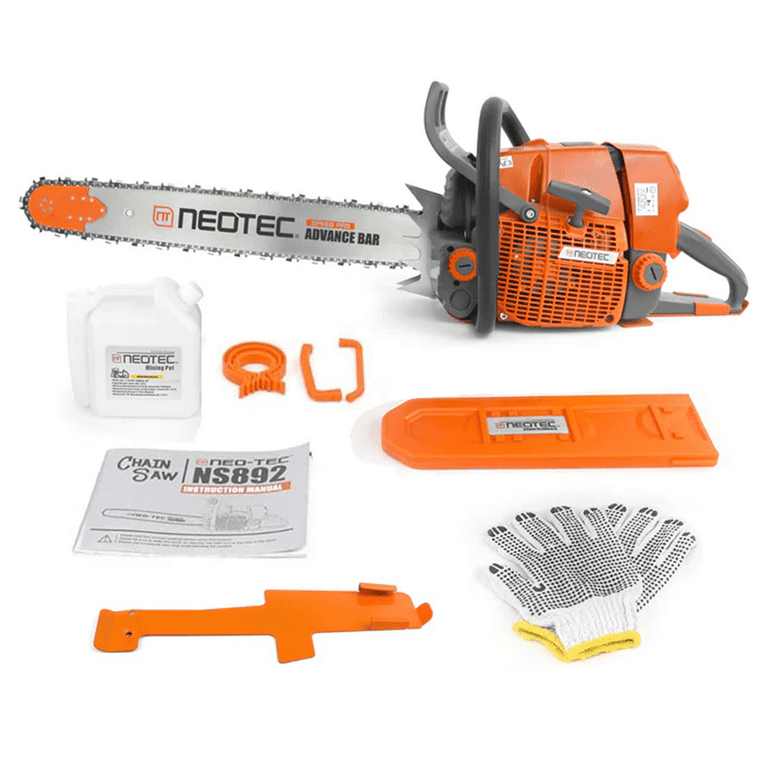 Neotec NS892 92cc 2-Cycle Gas Chainsaw with 36 inch Bar and Chain