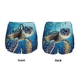 thumbnail image 4 of Disketp Watercolor Turtle Print Women's Shorts Workout Shorts for Athletic Gym Running Shorts with Phone Pockets, 4 of 8