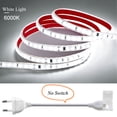 thumbnail image 3 of Tira de luces LED de 120 LED/m, 220 V, flexible y de 10 cm, cortable, con cinta adhesiva 2835, enchufe europeo, para tocador, armario, decoración del hogar, 3 of 5