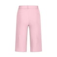 thumbnail image 3 of RPVATI Bermuda Shorts for Women Dressy 2025 Trendy High Waisted Casual Knee Length Chino Shorts with Pockets Workout Summer Work Walking Shorts Pink XXL, 3 of 8