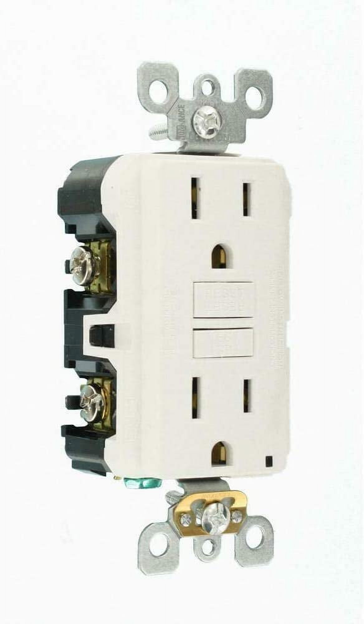 Leviton 15 Amp 125-Volt Duplex Self-Test Slim GFCI Outlet, White (4-Pack) - New