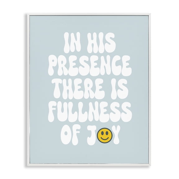 Stupell Industries Eclectic Blue Religious Phrase White Framed Giclee Art, 11 x 14, by Lil' Rue