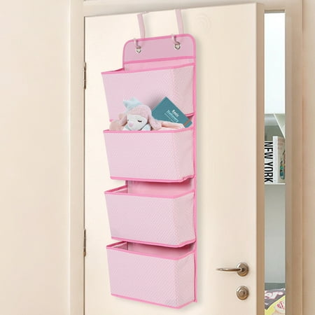 YOSOO Hanging Storage Bag,4 Tier Door Hanging Hook Organiser Shoes Storage Pockets Bag