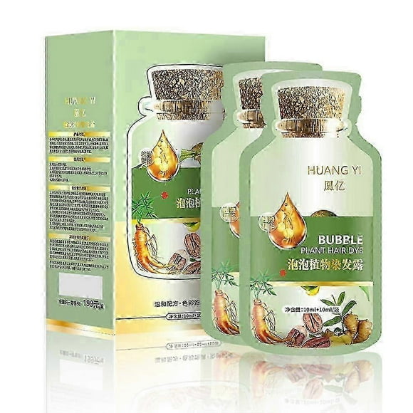 Natural Plant Hair Dye Bubble New Botanical Based for Grey Hair Color Bubble Dye Black Tan