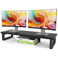 thumbnail image 1 of Soporte de doble monitor WESTREE de madera y acero para 2 monitores, 1 of 6