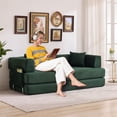thumbnail image 2 of Gaderth 78.8 Inch Convertible Sofa Bed, 5 In 1 Modular Corduroy Sleeper Sofa with Adjustable Armrests, No Assembly Futon Couch Floor Bed for Small Living Room, Guest Room, Apartment, 2 of 9