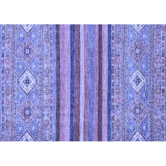 Ahgly Company Indoor Rectangle Abstract Blue Modern Area Rugs, 3' x 5'
