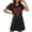 Black, variant on Sleep Shirts for Women 100% Cotton Chemise Nightgowns Sleepshirts Night Shirts Above-the-Knee Crew Neck Short Sleeve Black Ladies Nightgowns,S